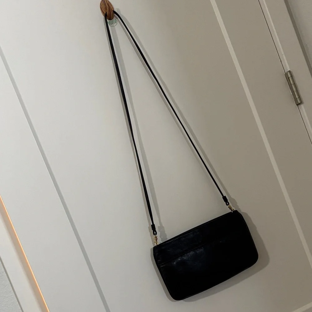 Vintage Black Leather Evening Purse